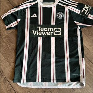 Manchester United Shirt Mens XL Soccer Football Adidas Slim Fit 2023-24 Green